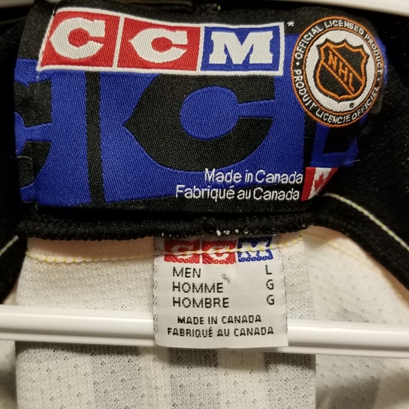 Vintage 1983 Rare CCM MA BELL  Bruins Jersey Mens Blacks Yellow Bear L - Picture 8 of 10